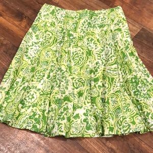 GEORGE Green and Yellow Professional Skirt Sz. 6